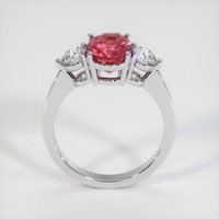 2.91 Ct. Reddish Pink Sapphire Ring, Platinum 950 3