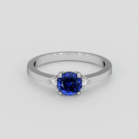 0.82 Ct. Blue Sapphire Ring, Platinum 950 1