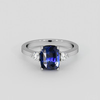 3.18 Ct. Blue Sapphire Ring, Platinum 950 1