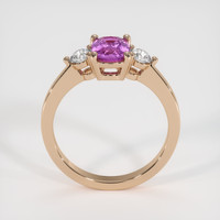 1.00 Ct. Sapphire Ring, 14K Rose Gold 3