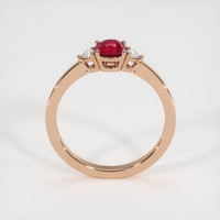 0.62 Ct. Ruby Ring, 14K Rose Gold 3