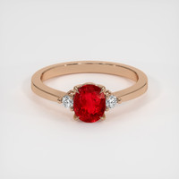 1.12 Ct. Ruby Ring, 14K Rose Gold 1