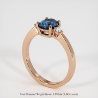 1.27 Ct. Sapphire Ring, 18K Rose Gold 2