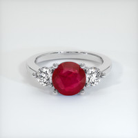 2.76 Ct. Pinkish Red Ruby Ring, 10K White Gold 1