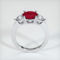 2.76 Ct. Pinkish Red Ruby Ring, 10K White Gold 3