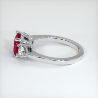2.76 Ct. Pinkish Red Ruby Ring, 10K White Gold 4