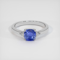 1.22 Ct. Purplish Blue Sapphire Ring, 10K White Gold 1