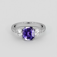2.77 Ct. Violet Sapphire Ring, 10K White Gold 1
