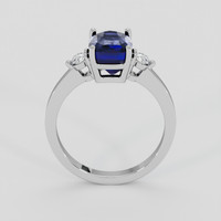 3.18 Ct. Blue Sapphire Ring, 10K White Gold 3