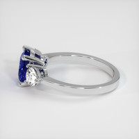 2.00 Ct. Blue Sapphire Ring, 14K White Gold 4