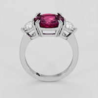 4.78 Ct. Purplish Pink Rhodolite Garnet Ring, 14K White Gold 3