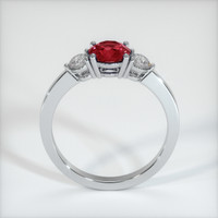 Three Stone Ruby Ring 1.08 Ct., 14K White Gold Preview
