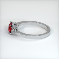Three Stone Ruby Ring 1.08 Ct., 14K White Gold Preview