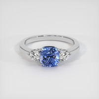 2.24 Ct. Blue Sapphire Ring, 14K White Gold 1