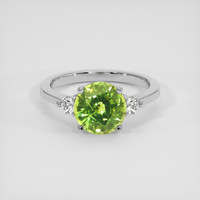 2.94 Ct. Green Sapphire Ring, 14K White Gold 1