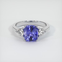 3.00 Ct. Sapphire Ring, 18K White Gold 1