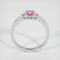 0.39 Ct. Pink Sapphire Ring, 18K White Gold 3