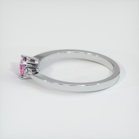 0.39 Ct. Pink Sapphire Ring, 18K White Gold 4