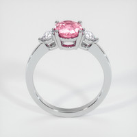 2.24 Ct. Reddish Pink Sapphire Ring, 18K White Gold 3