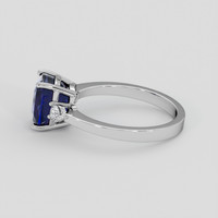 3.18 Ct. Blue Sapphire Ring, 18K White Gold 4