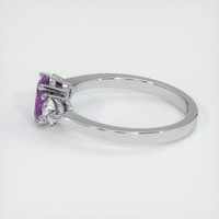 0.80 Ct. Sapphire Ring, 18K White Gold 4