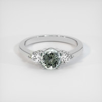 0.76 Ct. Sapphire Ring, 18K White Gold 1