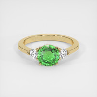 1.54 Ct. Tsavorite Garnet Ring, 10K Yellow Gold 1
