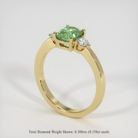 1.98 Ct. Bluish Green Sapphire Ring, 10K Yellow Gold 2