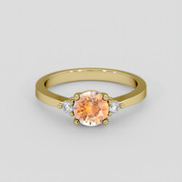 1.07 Ct. Bi Color Sapphire Ring, 10K Yellow Gold 1