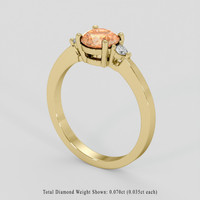 1.07 Ct. Bi Color Sapphire Ring, 10K Yellow Gold 2