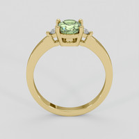 1.02 Ct. Yellowish Green Sapphire Ring, 10K Yellow Gold 3