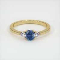 0.62 Ct. Sapphire Ring, 14K Yellow Gold 1