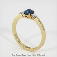0.62 Ct. Sapphire Ring, 14K Yellow Gold 2