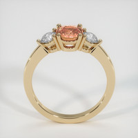 1.34 Ct. Orangish Brown Sapphire Ring, 14K Yellow Gold 3