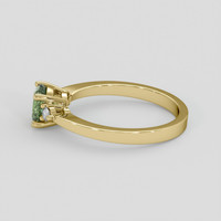 1.02 Ct. Yellowish Green Sapphire Ring, 14K Yellow Gold 4
