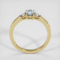 0.70 Ct. Greyish Blue Sapphire Ring, 14K Yellow Gold 3