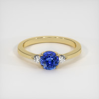 1.08 Ct. Blue Sapphire Ring, 18K Yellow Gold 1