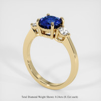 1.68 Ct. Sapphire Ring, 18K Yellow Gold 2