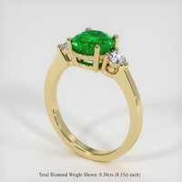 1.55 Ct. Emerald Ring, 18K Yellow Gold 2