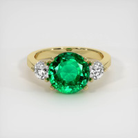 3.59 Ct. Emerald Ring, 18K Yellow Gold 1