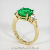 3.59 Ct. Emerald Ring, 18K Yellow Gold 2