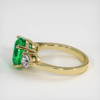 3.59 Ct. Emerald Ring, 18K Yellow Gold 4