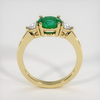 Three Stone Emerald Ring 1.08 Ct., 18K Yellow Gold Preview