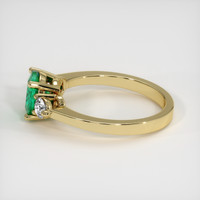 Three Stone Emerald Ring 1.08 Ct., 18K Yellow Gold Preview