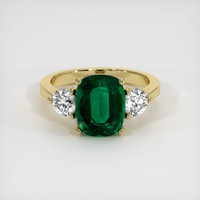 2.97 Ct. Emerald Ring, 18K Yellow Gold 1