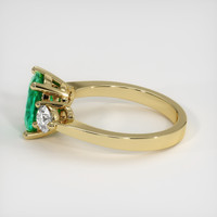 1.32 Ct. Emerald Ring, 18K Yellow Gold 4