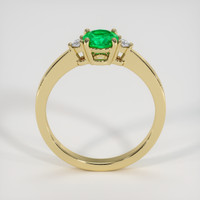 0.34 Ct. Emerald Ring, 18K Yellow Gold 3