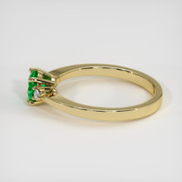 0.34 Ct. Emerald Ring, 18K Yellow Gold 4