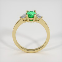0.43 Ct. Emerald Ring, 18K Yellow Gold 3