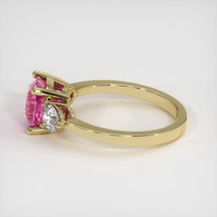 2.26 Ct. Pink Sapphire Ring, 18K Yellow Gold 4